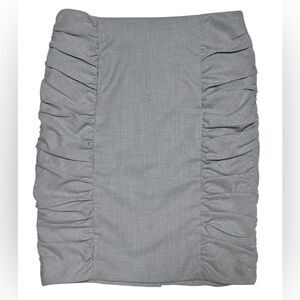 Anthropology Cartonnier Gray Ruched Pencil Skirt Size 8 Grey Mini Skirt Italy